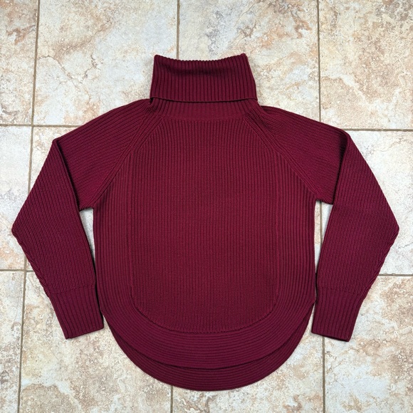 Wilfred Free Ribbed Turtleneck Sweater - Raspberry Color - Picture 2 of 5